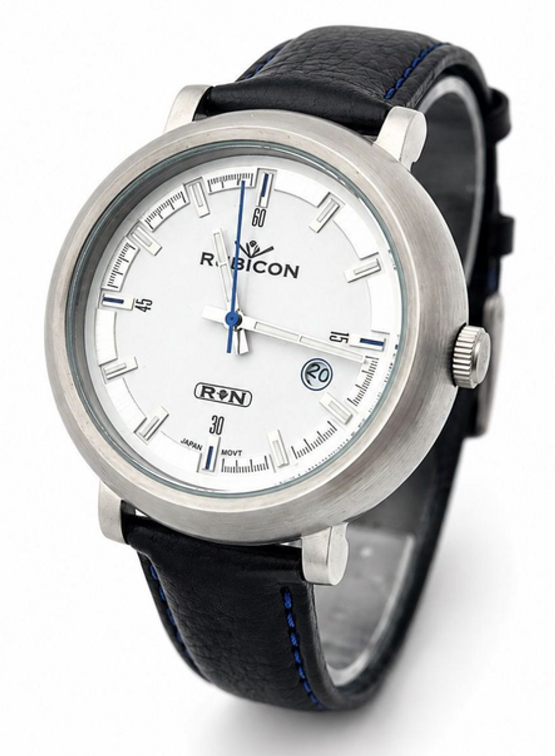 Zegarek męski Rubicon na pasku RNAC71 Black White Blue – zegarek męski.png